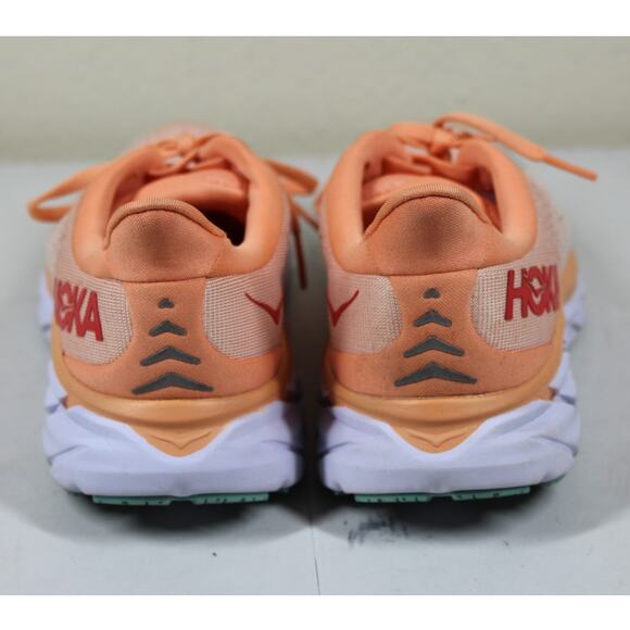 Hoka One One Clifton 8 Cantaloupe Orange White Running Shoes Women's Size 5.5B - Picture 3 of 5